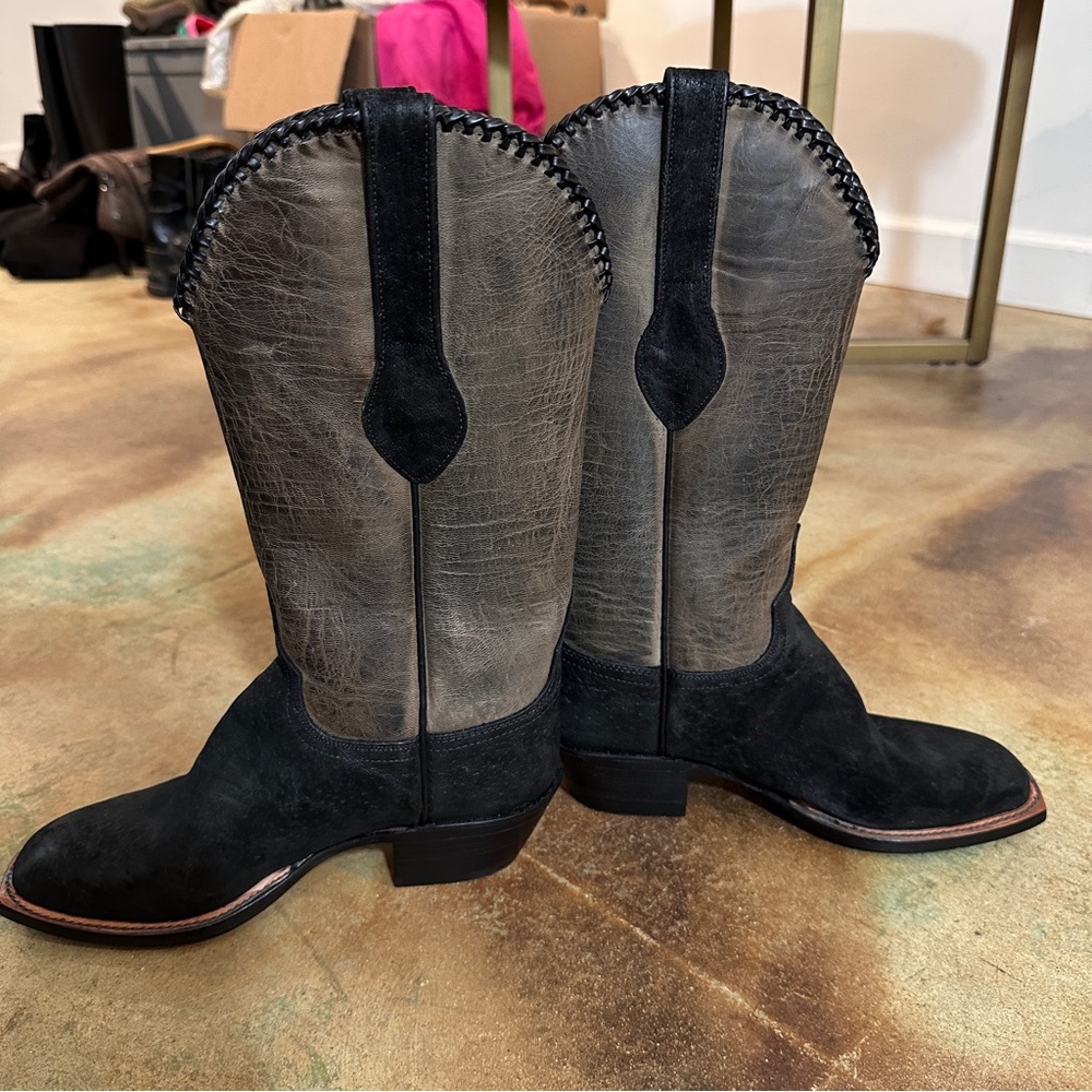 Lucchese Josephine Anthracite Grey and Black Boot